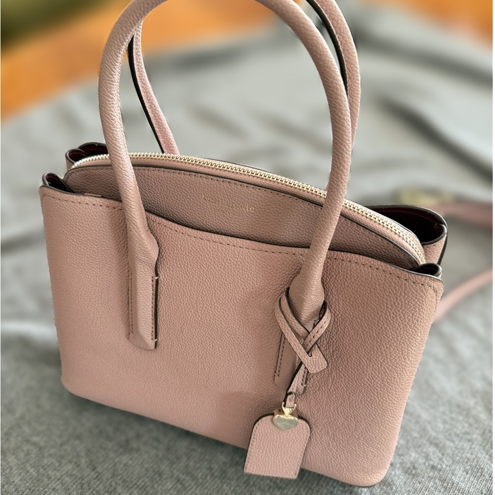 Kate Spade Pink Margaux  Leather Tote with Double Handles like NEW